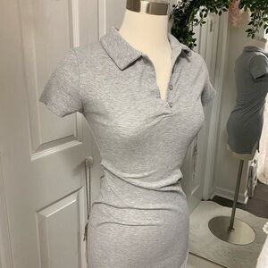 Gray Collar Women's Dress
